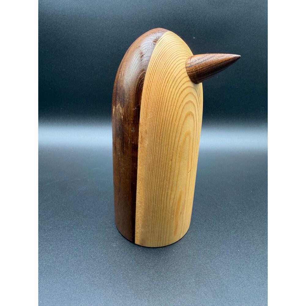 Crate & Barrel Wood Penguin Natural Scandinavian Minimalist Danish Decor